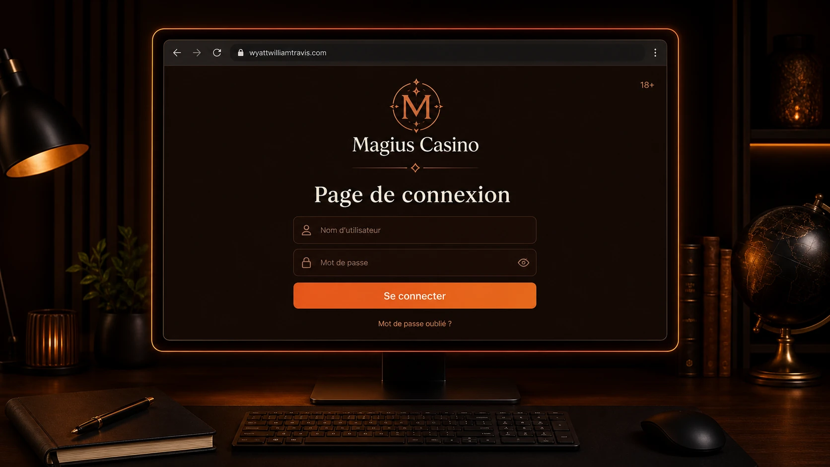 1. Ouvrir la page Magius Casino login
